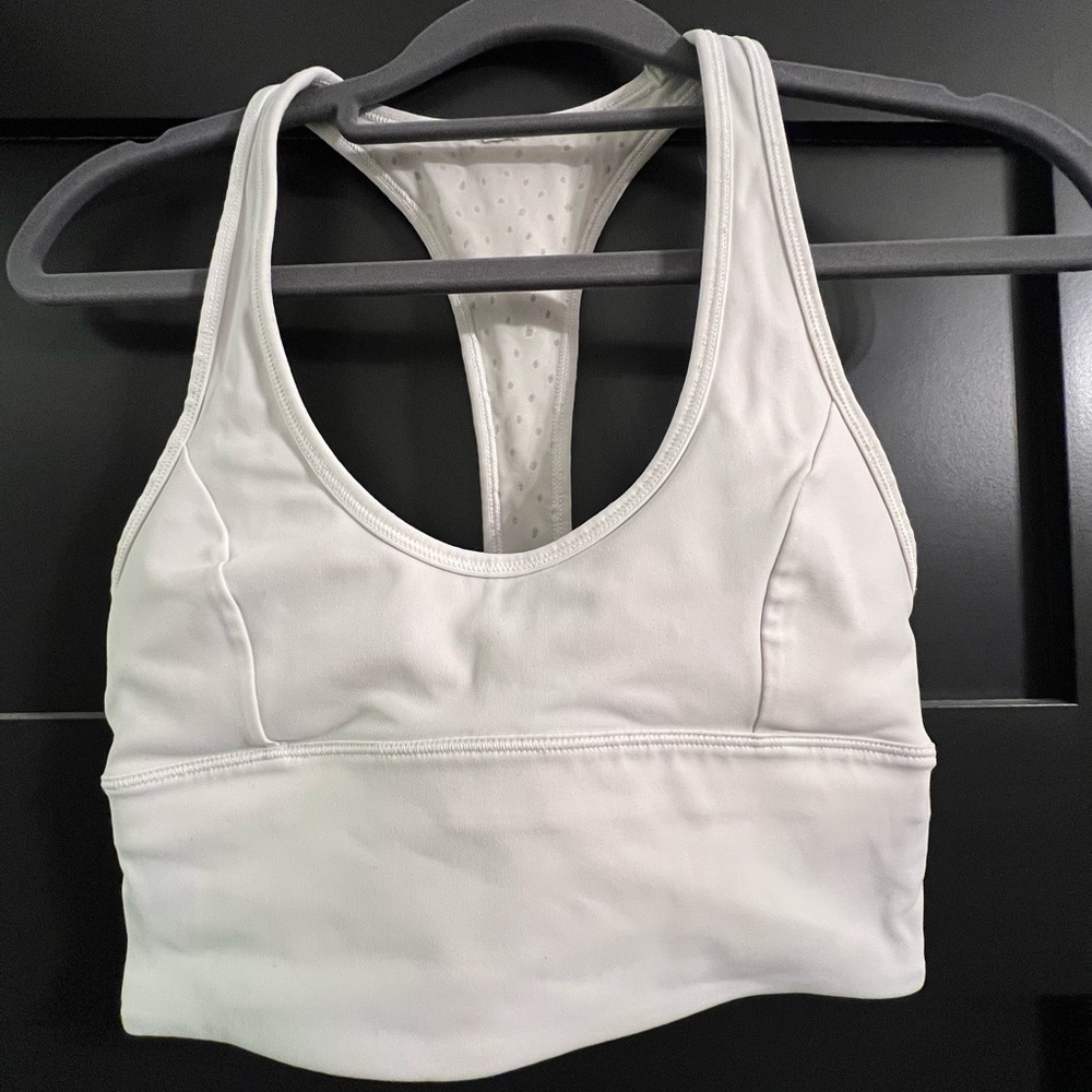 Lulu Lemon White Sports Bra size 4